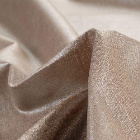 Len pevný se zátěrem polyakrylu lamé režná/stříbrná