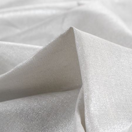 Len pevný se zátěrem polyakrylu lamé šedá/stříbrná