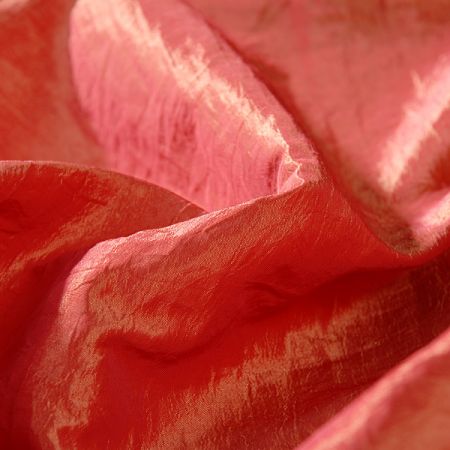 Taft mačkaný jemný barva oranžová