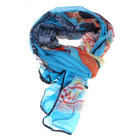 VÝPRODEJ II. jakost šála rytířky modrá