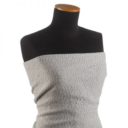 Kostýmová vlněná látka Art Fabrics šedobílý melír