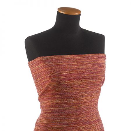 Kostýmová vlněná látka Art Fabrics červenožlutý melír