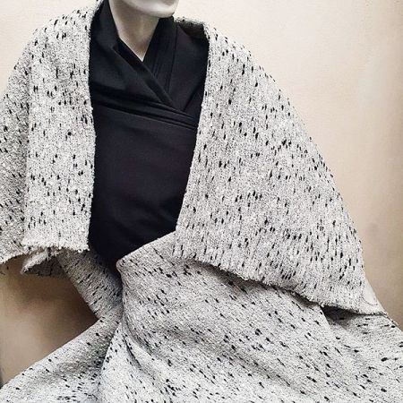 Kostýmová vlněná látka bukle Art Fabrics