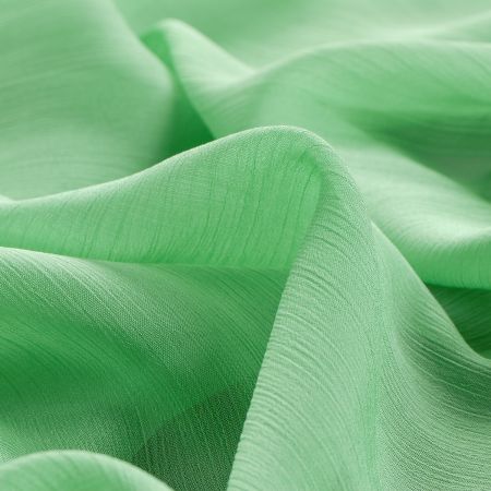 Šifon šanžán mint s plisé úpravou