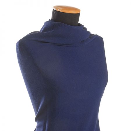 Kostýmový žoržet pružný tmavě modrý