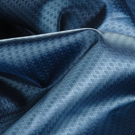 Podšívka žakárová kosočtverce modrá