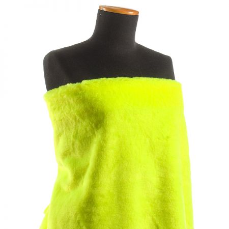 Imitace kožešiny fosforově zelená