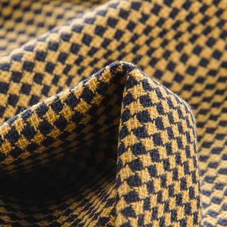 Vlněná kostýmová látka pepito zelenožlutá/ČERNÁ