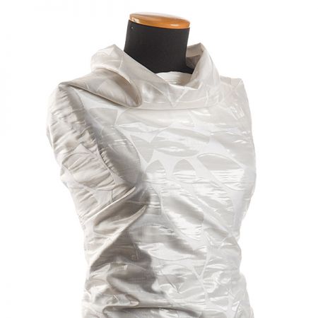 Taft žakár rybky slonová kost