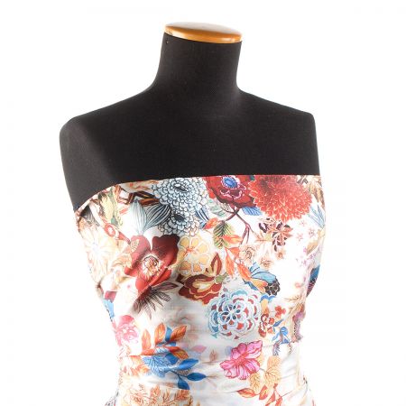 Mikado tkanina tisk květinový vzor 