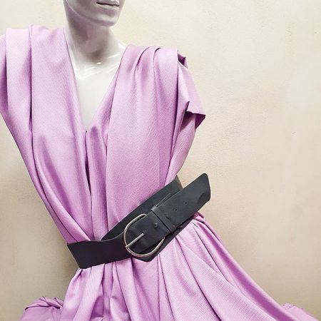 Viskozová šatová látka pastel fialová