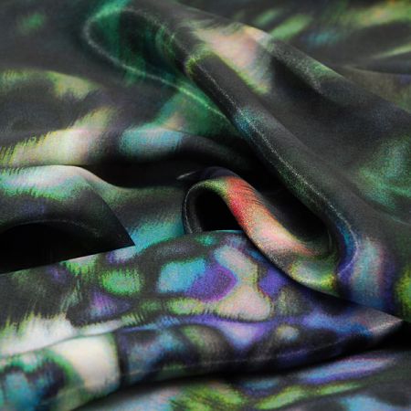 Satén vzor barevná fantazie digitální tisk