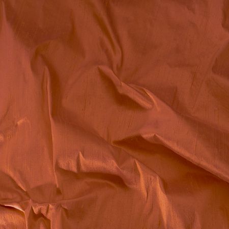Šantung jednobarevný hnědočervený šanžán