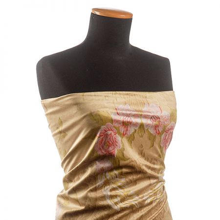 Sametová dekorační látka tisk barokní motiv