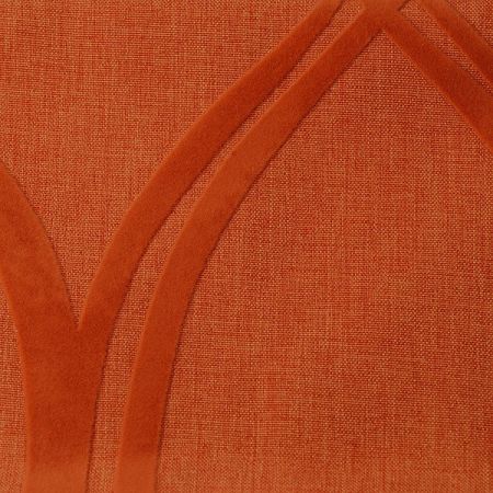 Linonovo Geometric orange semišový flock