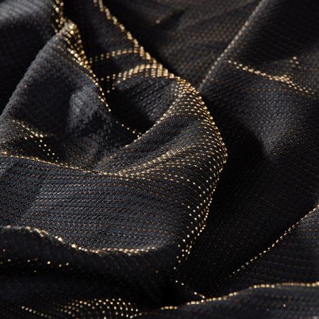 Lamé úplet černý se zlatým proužkem