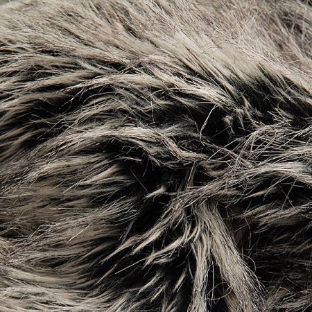 Imitace zvířecí srsti vlk černosmetanový