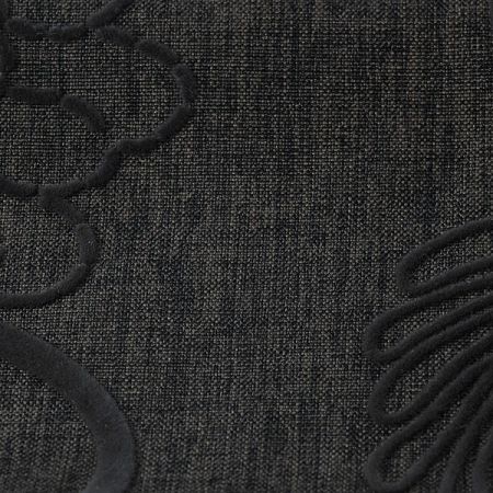 Linonovo Floral grey 960 semišový flock sv.šedá