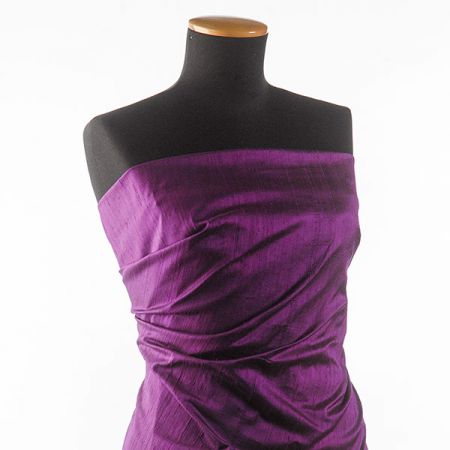 Hedvábný šantung fialový