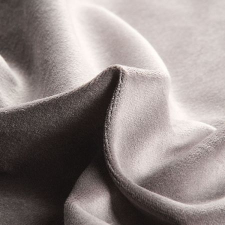 Samet bavlněný nepružný  světle šedý