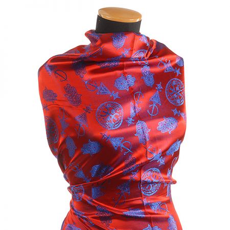 Látka brokát orientální motiv