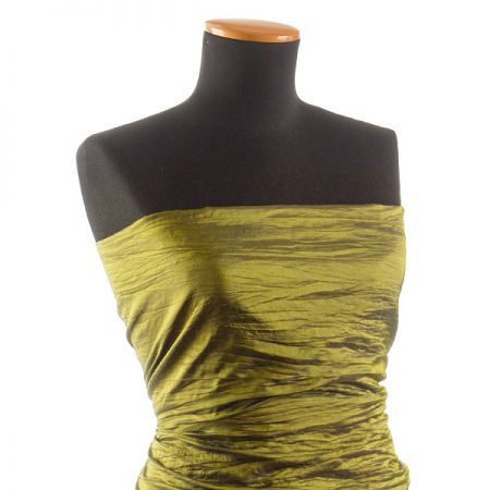 Taft kreš plastický šanžán žlutozelená