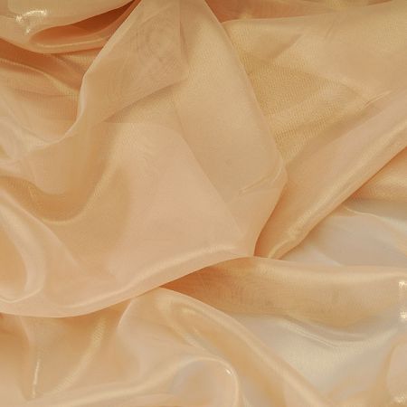 Lamé šifon zlatobéžový