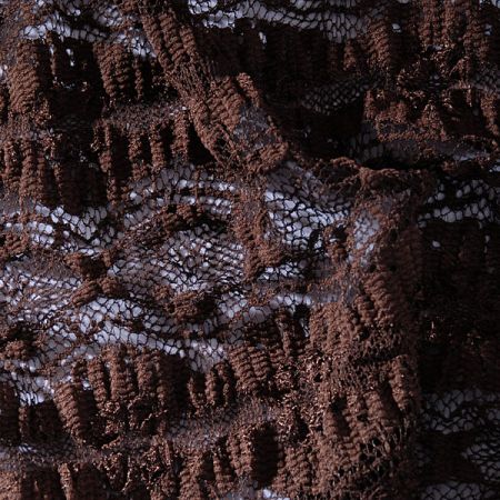 Efektní krajka tm. hnědá