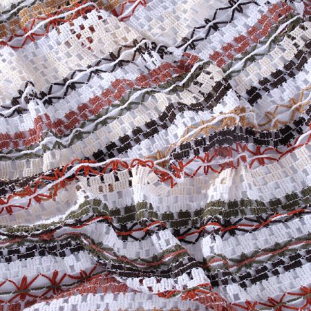 Efektní pletenina síť imitace háčkované krajky  