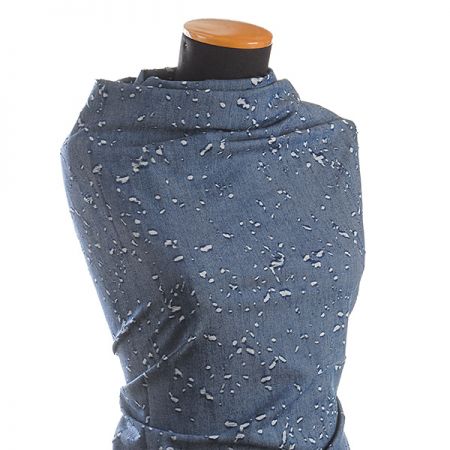 Riflovina s ažurou modrá/sv.modrá