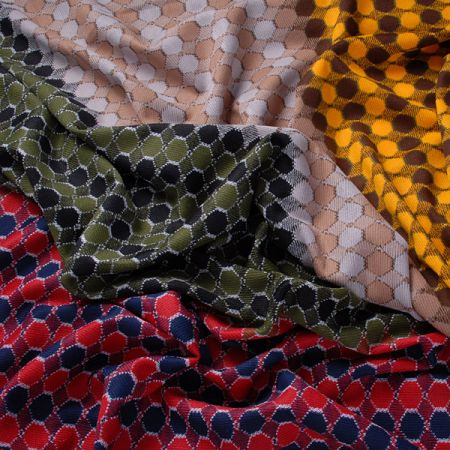 Vlněný efektní úplet sedm barev