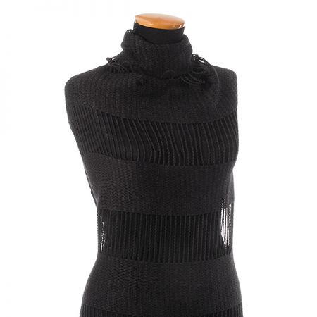 Efektní pletenina síť tmavě šedá