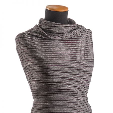 Len viskoza směs Art Fabrics proužek úzký fialový