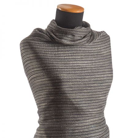 Len viskoza směs Art Fabrics proužek úzký fialový