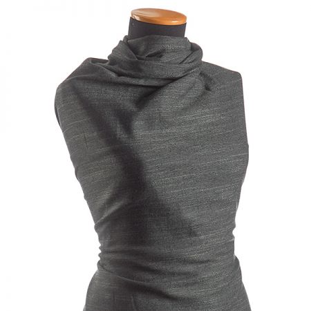 Len směs imitace buretu Art Fabrics zelenošedá