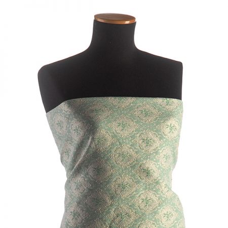 Replika historické látky Art Fabrics Medailon zelenozlatá