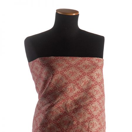 Replika histirické látky Art Fabrics Medailon červenozlatá