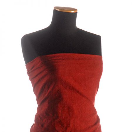 Kostýmová látka Art Fabrics imitace lnu červená