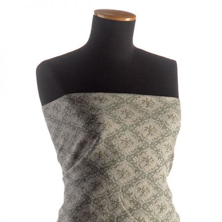 Replika historické látky Art Fabrics Medailon khaki/zlatá