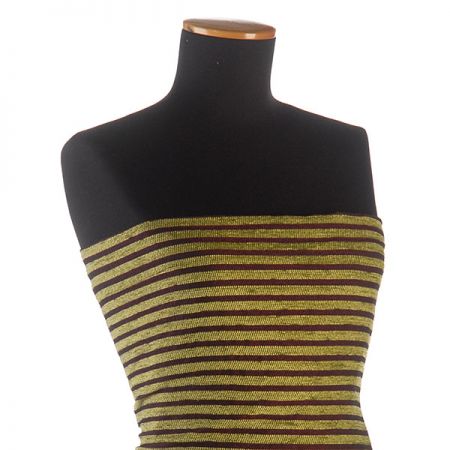 Žinylková látka vzor proužky široké fuchsiovožlutá