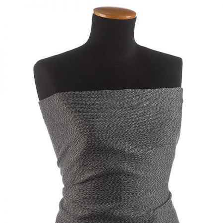 Kostýmová látka Art Fabrics tvíd moaré šedý melír