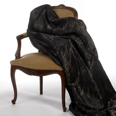 Replika historické tkaniny Arras hnědošedá/tm. šedá