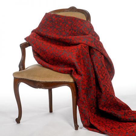 Replika historické látky Art Fabrics Rozálie šedomodrá