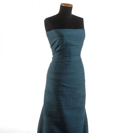 Kostýmová látka vzor rybí kost Art Fabrics modročerná