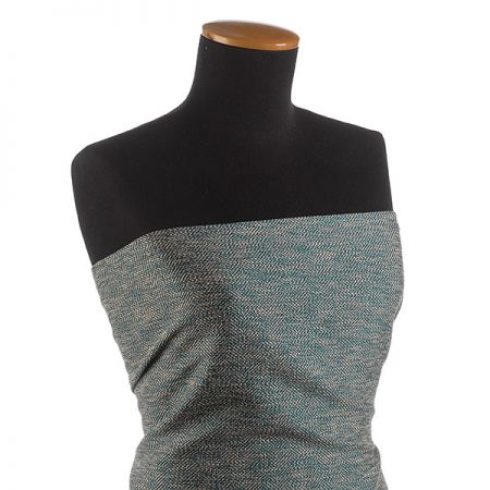 Kostýmová látka vzor rybí kost Art Fabrics zelená