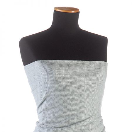 Kostýmová látka vzor rybí kost Art Fabrics sv. modrá