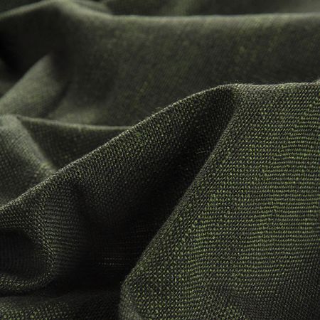 Len Art Fabrics bavlna směs zelenočerná