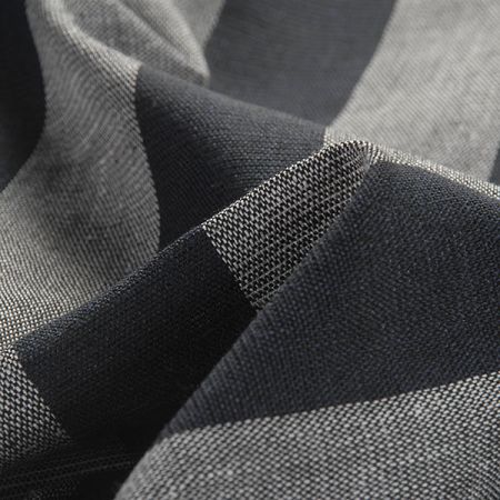 Len Art Fabrics pruhy černá bílá široké