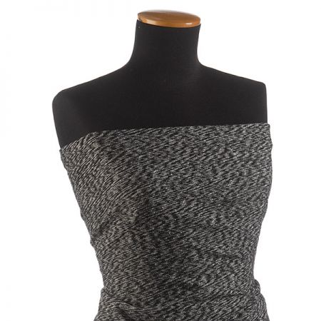 Kostýmová látka Art Fabrics tvíd  černobílá