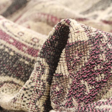 Žakár Art Fabrics Paisley orient sv.žlutý/růžový